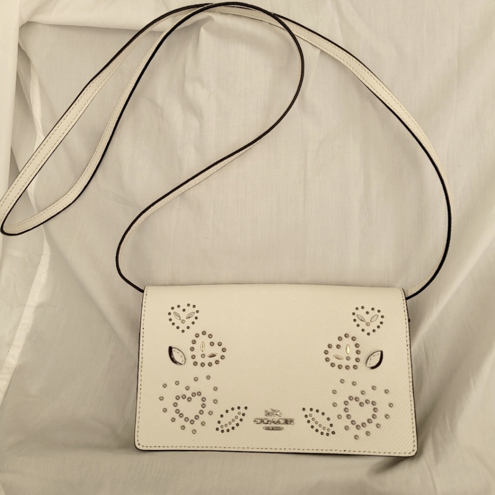 Coach Heart embellished wallet crossbody purse